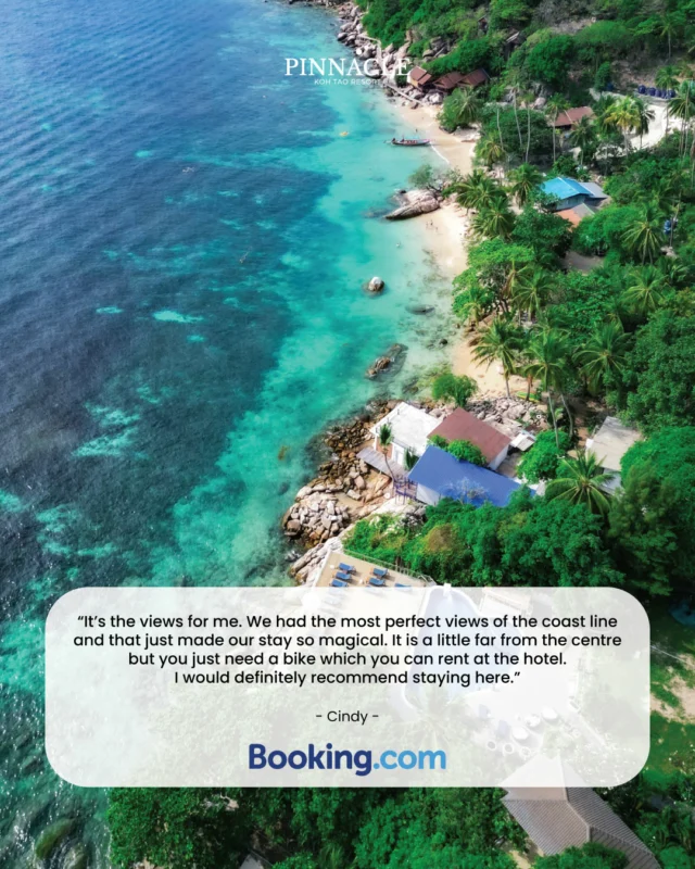 Thank you for your kind words! We’re so happy to hear you had a great stay with us. Can’t wait to welcome you back soon! 🏨💙 

✅ Get the best price guaranteed when you book directly with us! No hidden fees, no extra charges.
 Book now, click on the Bio
_______________________________

For inquiries or reservations: 
📲Line : @pinnaclehotels
☎ Phone : 077 456 404
📩 pktreservation1@gmail.com
📌Location : Koh Tao, Surat Thani Thailand
**** Terms and conditions apply

#ทะเลหน้าร้อน #วิวหลักล้าน #KohTao #เที่ยวทะเล #เกาะเต่า #PinnacleKohTaoResort #KohTaoResort #beach #summer #vacation #TravelDeals #holiday #HolidayVibes #BeachAdventure #TropicalGetaway #SnorkelingParadise #KayakingFun #SUPBoarding #EFoilingExperience #IslandEscape #KohTaoVibes #SeaAndSun #BarefootLuxury #kohtaodivers