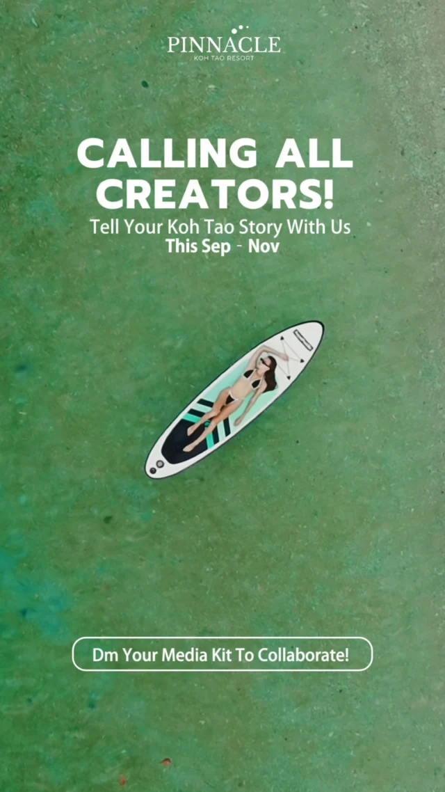 Calling all island lovers and storytellers! 🌊 
We’re looking for creators to experience the laid-back beauty of Pinnacle Koh Tao this Sep–Nov.

Whether it's capturing sunset dips, authentic local touches, or just lounging by the sea, we want you to tell the story your way.

Ready to pack your bags? 🧳
Drop into our DMs with your Media Kit and let's make it happen! ✨

#PinnacleKohTao #KohTao #ThailandTravel #InfluencerSearch #TravelBlogger #KohTaoResort